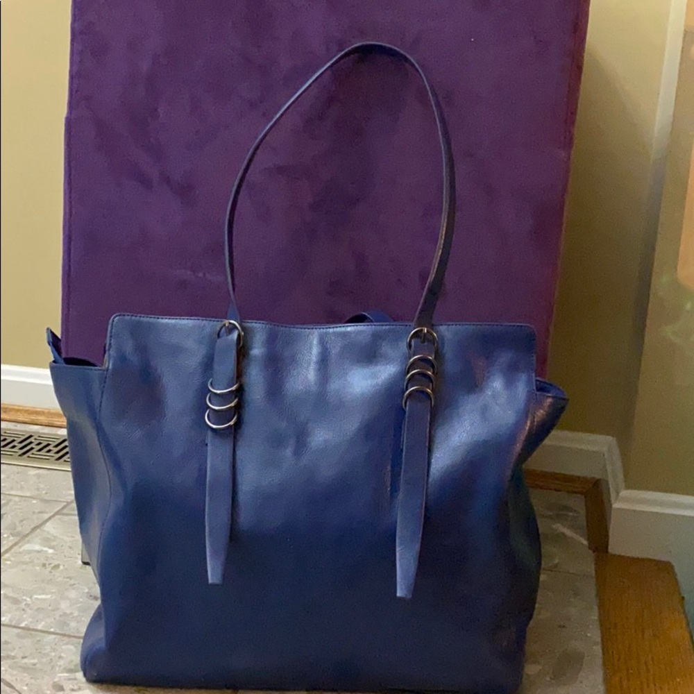 Halston heritage navy blue pocketbook